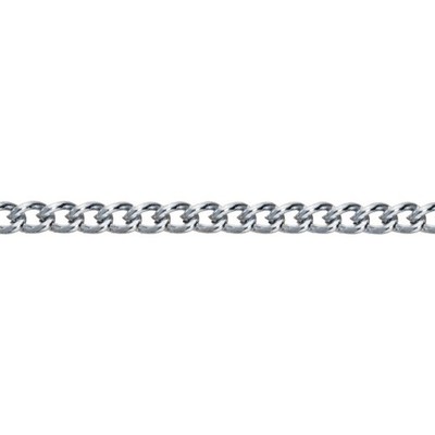 1m Panzerkette Kette 3,4 x 2,1 x 1,0mm Stahl vernickelt max 2kg Belastung Ketten