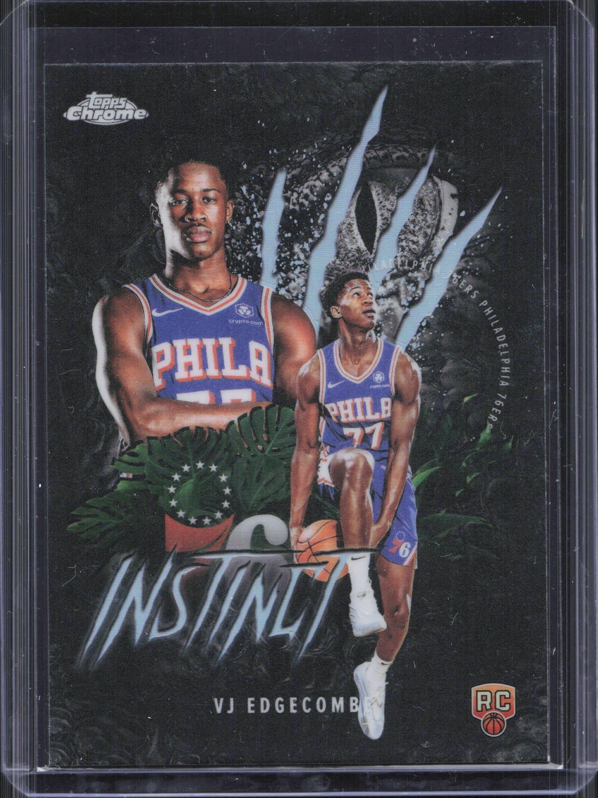 2025-26 Topps Chrome VJ Edgecombe INS-13 Instinct Rookie Refractor