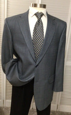 HART SCHAFFNER MARX MENS GRAY SHEPHERDS CHECK SPORT COAT JACKET BLAZER SIZE: 42R