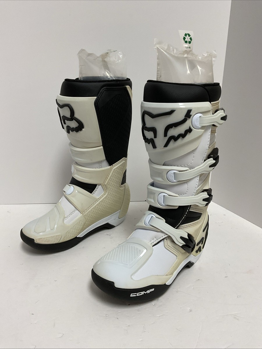 Fox Racing Youth Comp Boots White | Size Youth 5 | eBay