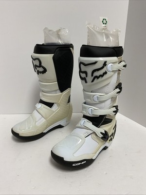 Fox Racing Youth Comp Boots White | Size Youth 5 | eBay
