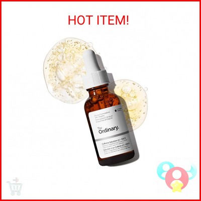 The Ordinary Caffeine Solution 5% + EGCG, Depuffing Eye Serum for Dark Circles a
