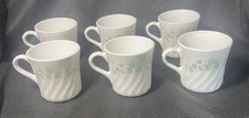 Set Of 6 Corning Corelle Callaway Ivy Swirl Mugs