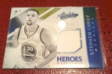 Stephen Curry Heroes Materials Card Golden State Warriors 149/149 NBA Rookie. rookie card picture