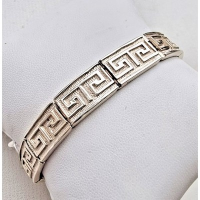 CPT TH VINTAGE 925 STERLING SILVER CREEK KEY LINK BRACELET 20,5 g   7'' AT