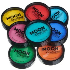Pro Face  Body Paint Cake Pots by - Brights Colours Set - Professional Water...