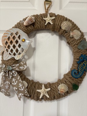 Beach Door Rope Wreath New Handmade