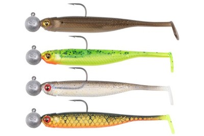 Fox Rage Mini Tiddler Mixed Pack Loaded - 4 montierte Gummifische, Kunstköder 