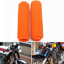 Orange Rubber Shock Absorber Fork Cover Protector Gaiters Gators Boots