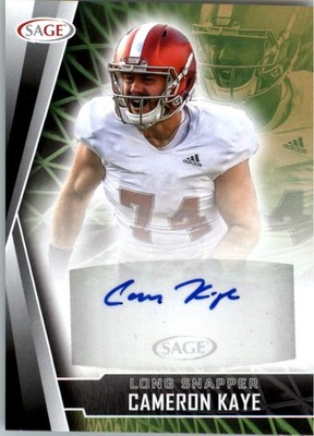 2022 SAGE HIT Autographs Black #ACK Cameron Kaye Auto - FB