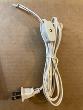 New 6 ft. White Lamp Cord with Rotary Switch,...