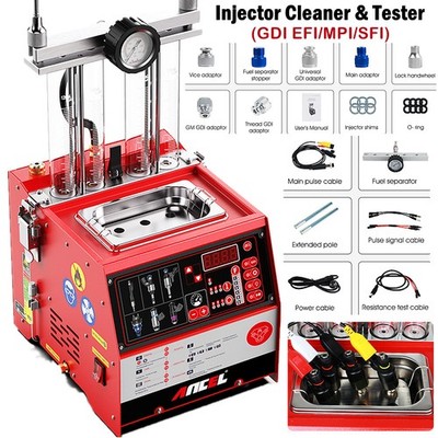 AJ400 GDI Ultrasonic Fuel Injector Cleaner Tester Injector Cleaning Machine DHL