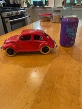 Volkswagen Beetle Red Cast Iron Vintage 8.5” Long Toy