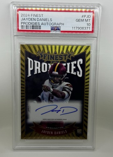 2024 Topps Finest - Prodigies Autographs Jayden Daniels #P-JD (AU, RC) PSA 10