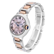 Cartier Ballon Bleu 33 Steel Rose Gold Pink MOP Ladies Watch W6920070 Card 4