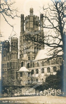 Ely RPPC Vintage Postkarte Kathedrale Cambridgeshire Tower um 1920