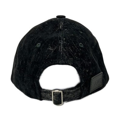 LOEWE Patch Cap K820358X27 Black Cotton Polyurethane Leather 
