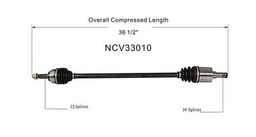 GSP NCV33010 Front Right CV Axle Assembly fits Isuzu 91 Stylus Geo 90-93 Storm - Picture 6 of 8