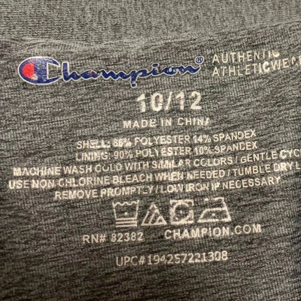 Champion Double Layer Skort Charcoal Gray Girls' Size 10-12 - Image 4 of 4