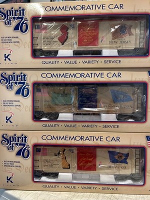 K Line K761-7601A Spirit of 76 3 Car Set #1 NIB