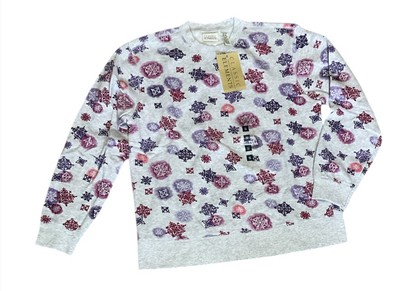 Vtg Classic Elements Sweatshirt Women s S Snowflake Fleece Lined NWT
