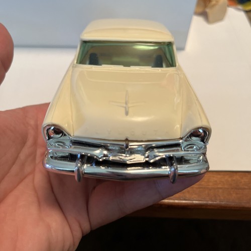 1956 Plymouth Belvedere 4 Door Plastic Promo Model By Johan 1/25 Scale White - Picture 6 of 12