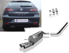  Racinganlage ab Kat Seat Ibiza 3 6L Sport mit Endrohrausschnitt 2x70mm rund