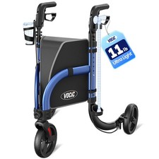 VOCIC 3 Wheel Walkers for Seniors, Z25 Foldable Rollator with 8" All Terrain ...