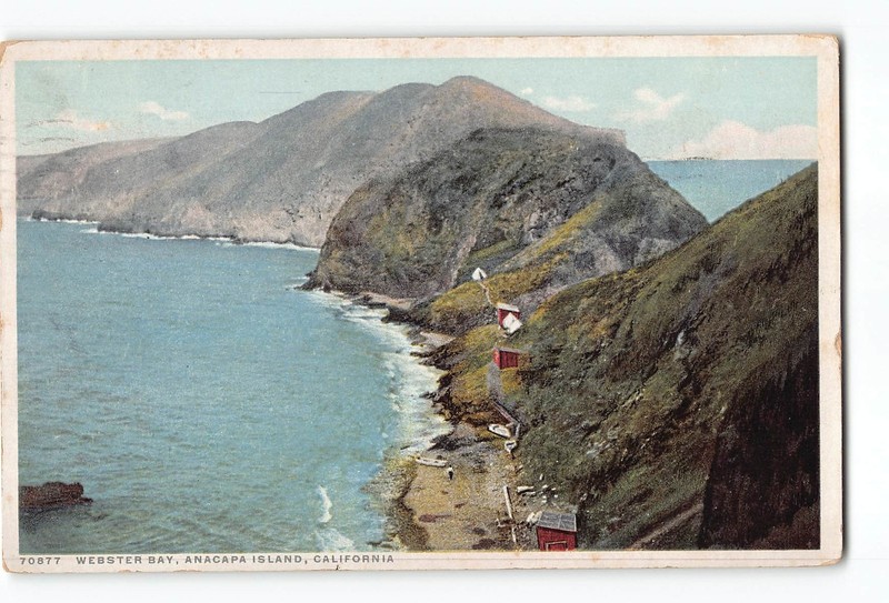 Webster Bay Anacapa Island California CA Postcard 1926