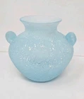 Vintage Blue Scavo Glass Vase Murano Seguso Verti D'Arte Italy Beautiful