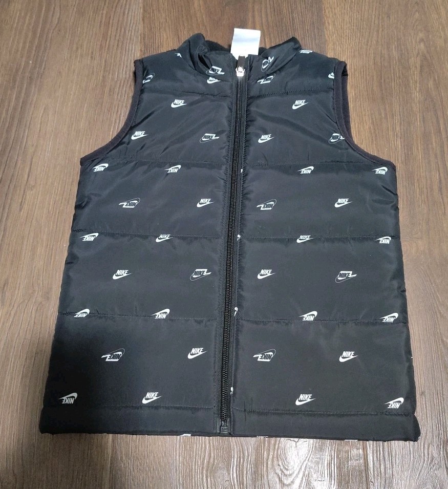 SACAI X NIKE Nike Puffer Gilet Giacca Bambino 4T Nero Zip Senza Maniche 3 4 Anni Ragazzo Ragazza!