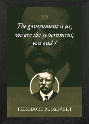 The government is us we Gerahmtes Wandbild Poster Leinwanddruck Bild