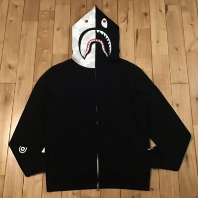 Glow in the dark BAPE City camo shark full zip hoodie A Bathing