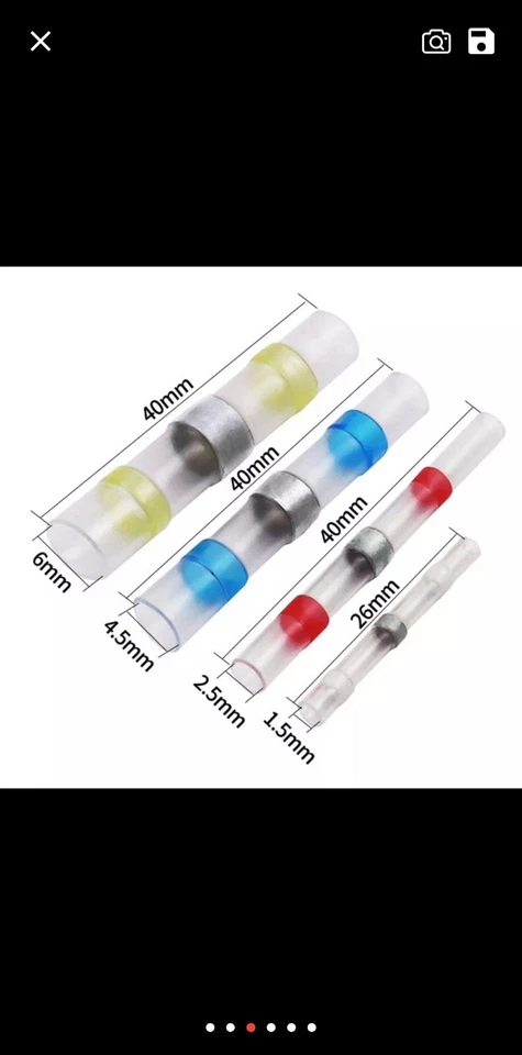 Cosses Electriques Connecteur Étanche Gaine Thermorétractable(boite de 50 cosses - Photo 2/3