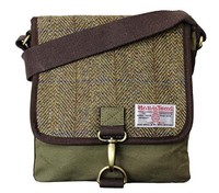 Harris Tweed Green Tweed Messenger Bag Small Harris Tweed Green Tweed Messenger Bag Small