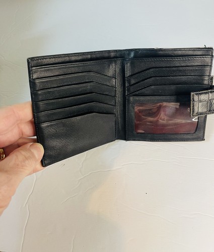 Vintage Nordstrom Black Leather Women’s Wallet Slim - Picture 10 of 10