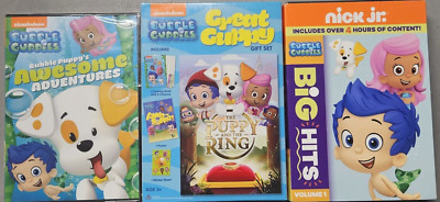 BUBBLE GUPPIES NICK JR 4 POSTER & STICKER DVD SET BRAND NEW!!!