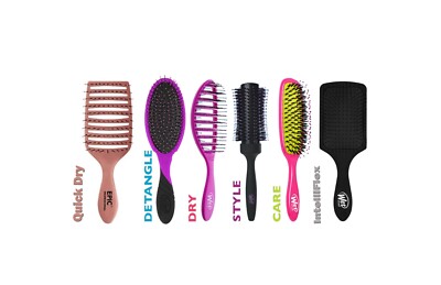 WET Brush Pro Flex, Paddle Detangler Backbar Speed Thin Round Mini or Pop CHOOSE