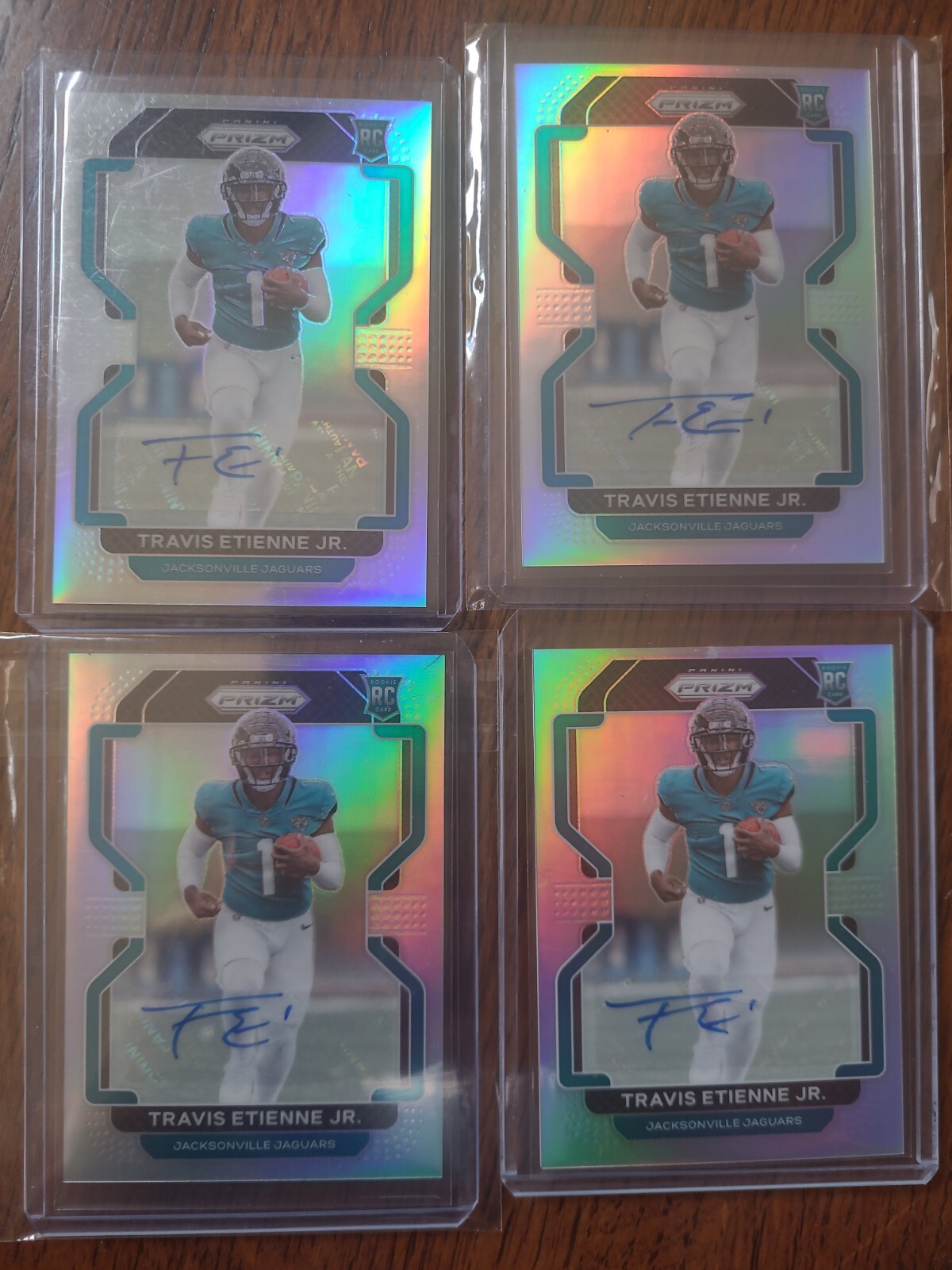 TRAVIS ETIENNE JR. 2021 Panini Prizm Silver Auto Autograph Rookie #344 Jaguars