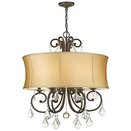 Siret Lighting St1022 Eb Esla 6 Light Euro Bronze Stretched Fabric