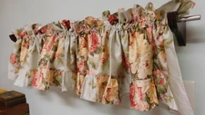 Stone Harbor Valance using a Ralph Lauren King Sheet Lined White-Ruffled 92x14