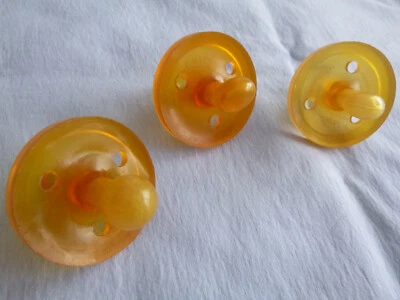 2 Stück Goldi Baby- Beruhigungssauger, 100 % Naturkautschuk