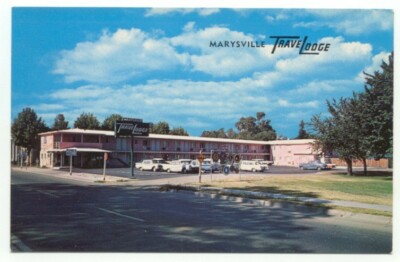 Marysville CA Travelodge Motel Vintage Postcard California