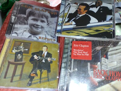4 ERIC CLAPTON CDS BACK HOME,MR JOHNSON, RIDING WITH THE KING, REPTILE.