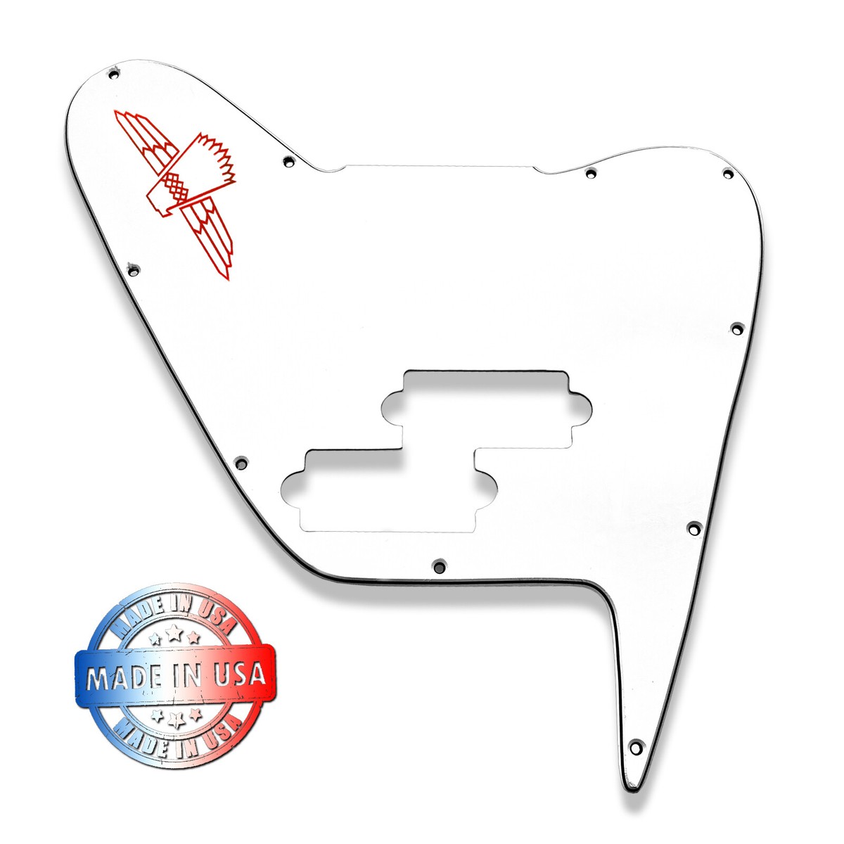 美品 Epiphone Thunderbird '05 ホワイト ブラックパーツ 3 Ply White Pickguard for Epiphone Non Reverse Thunderbird Bass