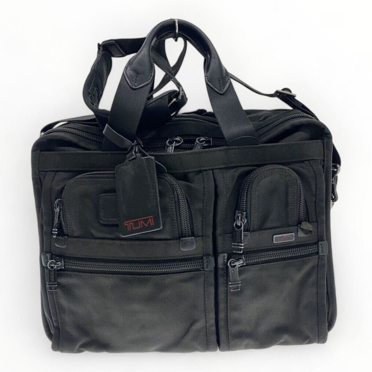 TUMI Nylon Briefcase Black 26141DH Authentic Men D:5.51” H TUMI Nylon Briefcase Black 26141DH Authentic Men D:5.51” H