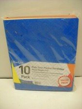 Fine Line 10 Pack Poly Twin Pocket Portfolios, Reports, Presentations, Organize