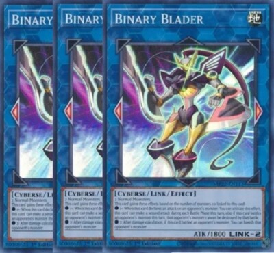 Yugioh - Binary Blader x 3 - 1st Edition Super Rare NM - Free Holographic Card