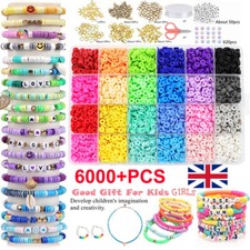 6000 Piece clay beads Jewellery making kit, Polymer Clay Bead Set Jewellery Kit