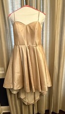 A-line Scoop Asymmetrical Taffeta Tulle Lace Homecoming Dress